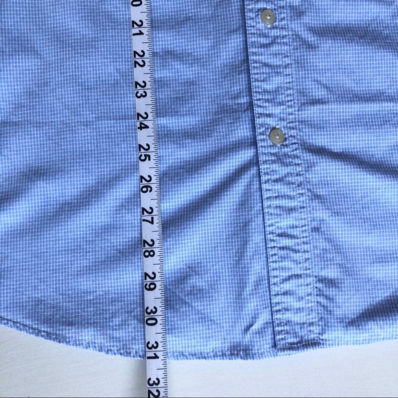 CHAPS Blue Short Sleeve Button Down Collar Shirt L - Picture 6 of 7